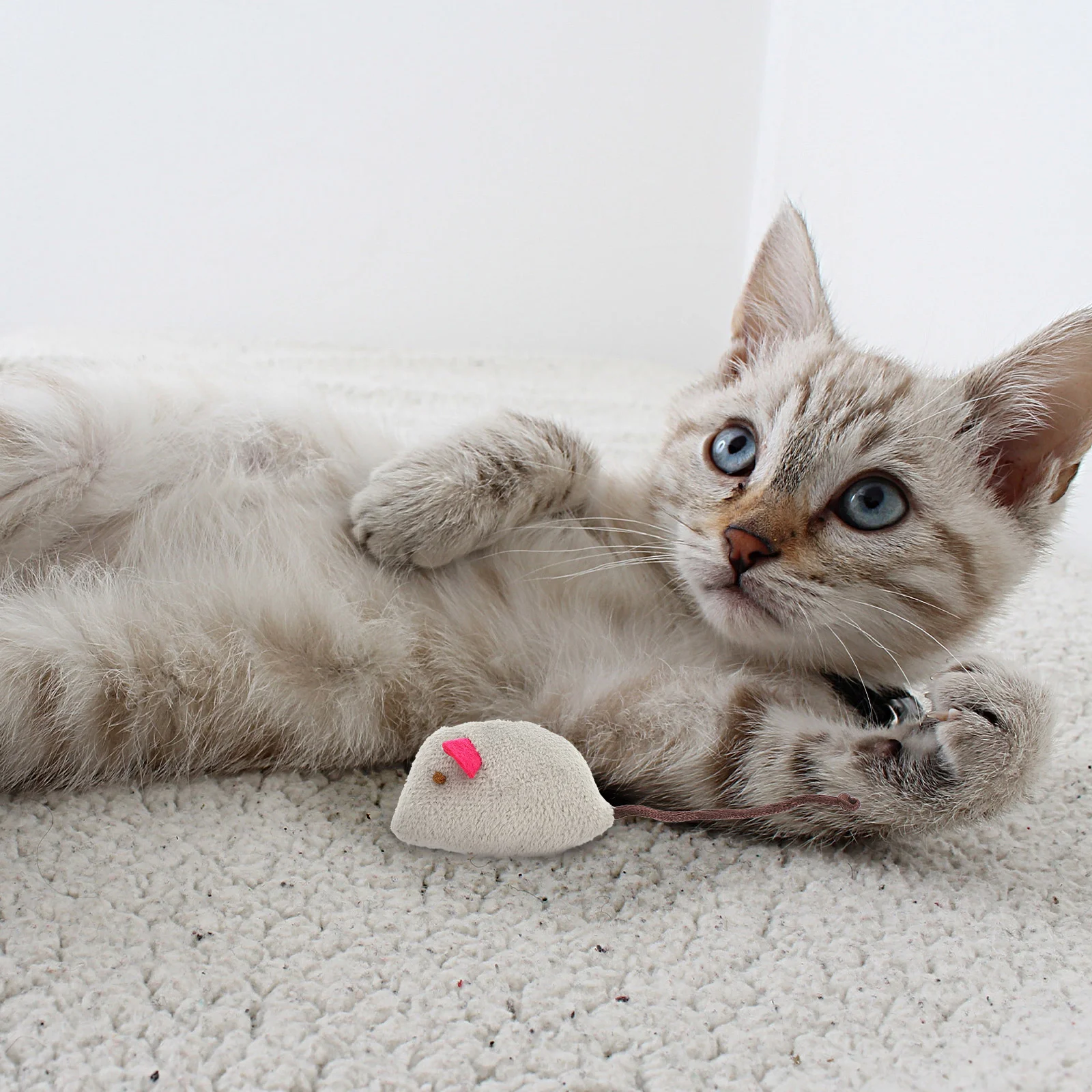 

Interactive Mouse Cat Toys Biting Mice Teething Chew Plush Indoor Cats Funny For