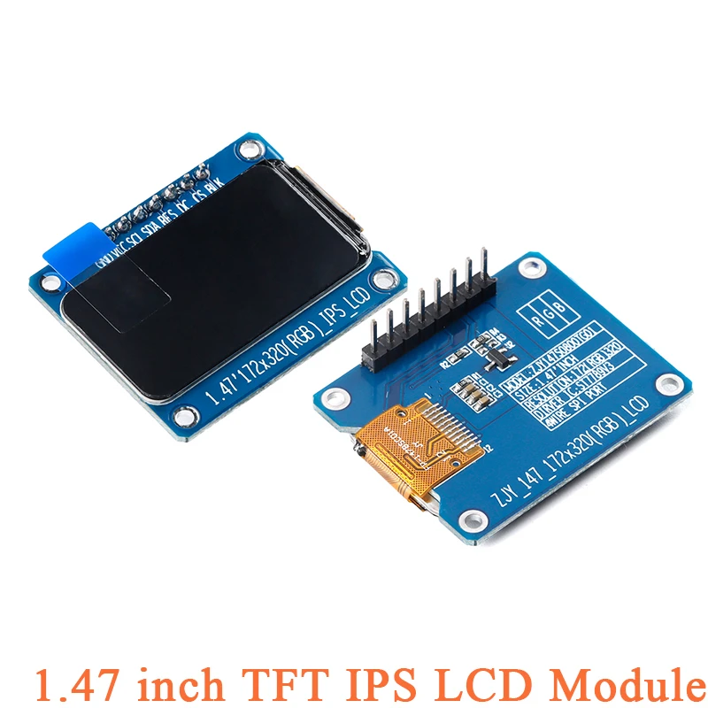 

1.47" 1.47 Inch IPS Display Screen LCD Module 172*320 SPI Interface ST7789 Driver 172X320 Color LCD