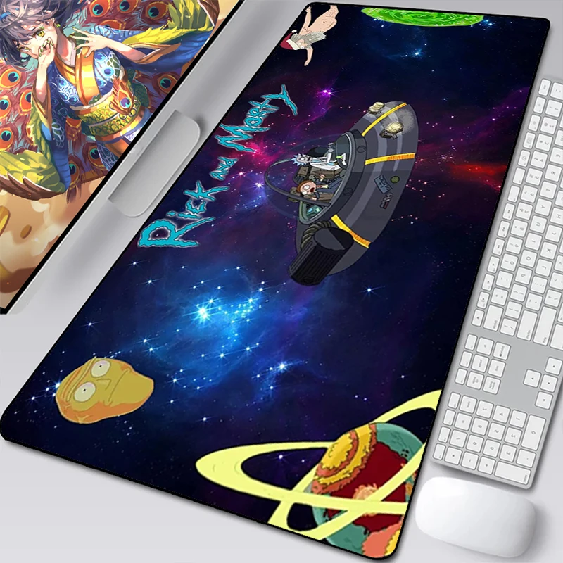 

Большой коврик для мыши Рик, аксессуары для ПК, Xxl, игровой Настольный коврик для клавиатуры и мыши, защитный коврик, подкладка, коврики для мыши, клавиатуры и компьютера