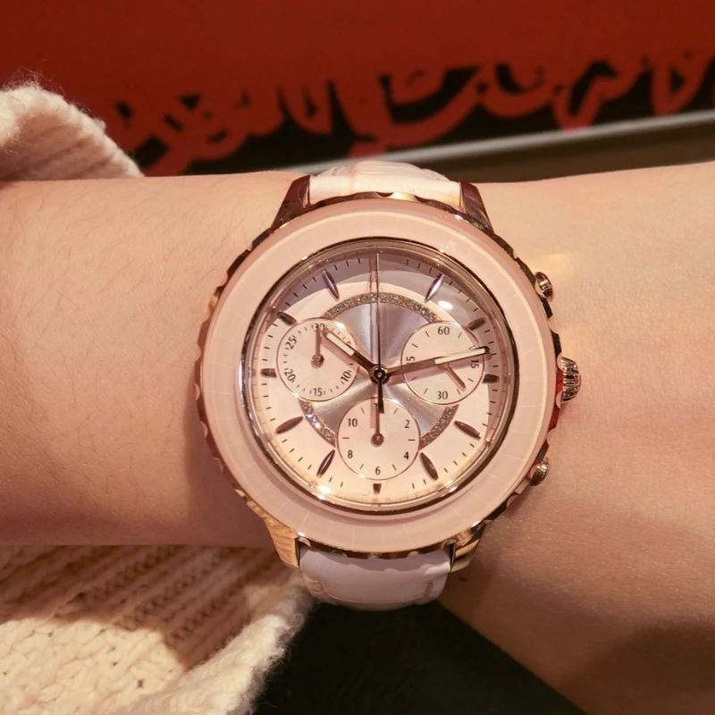 

High Quality Original Crystalline Glam Collection Passage Chrono Collection Crystal Ladies Watch Elegant Luxury Watch Gift