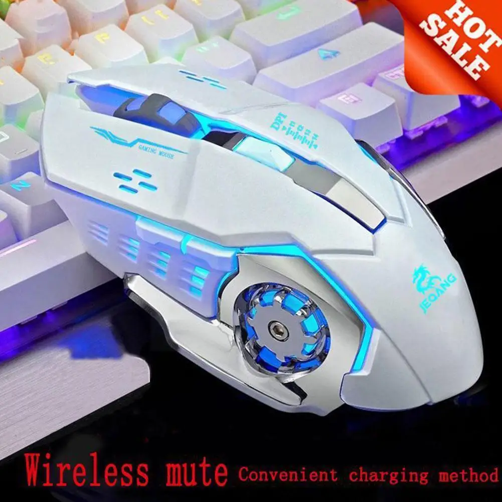 

Mechanical E-Sports Wireless Bluetooth Mouse For Computer Mouse Gamer Rechargeable Backlight Silent Office USB Mouse For La H4H7