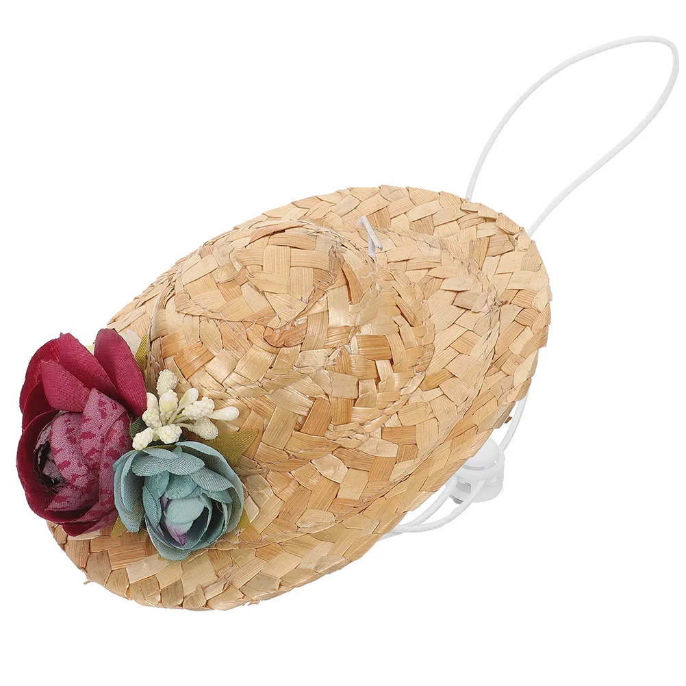 

Pet Straw Hat Dog Sombrero Hat Pet Sun Cap Small Pet Headwear Party Supply