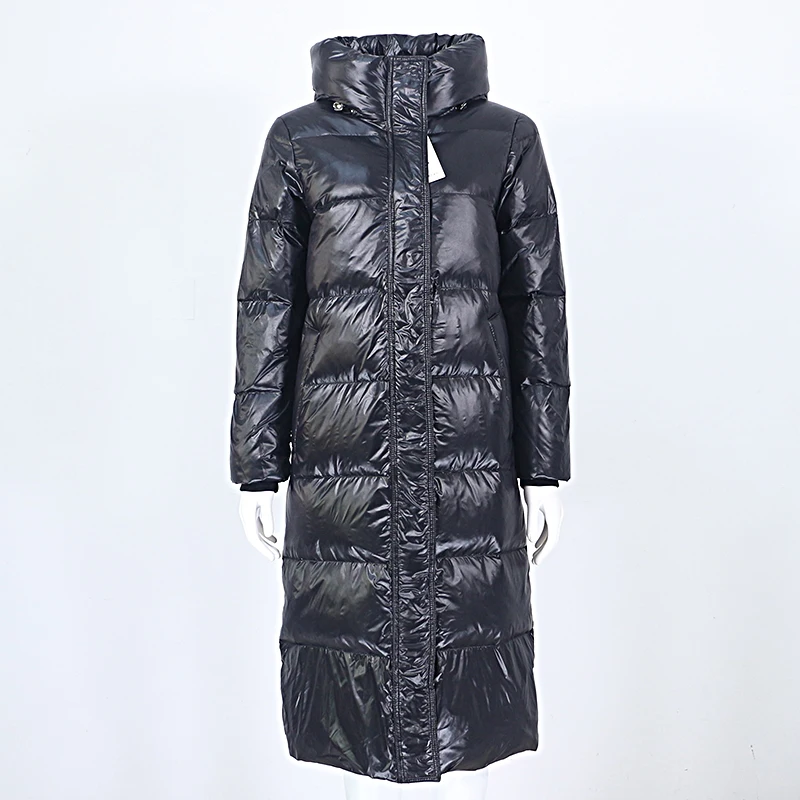 

Aoottii 2022 X-long Black Red Winter Jacket Women Duck Down Coat Hooded Outerwear Streetwear New Fashion Thick Warm Classic
