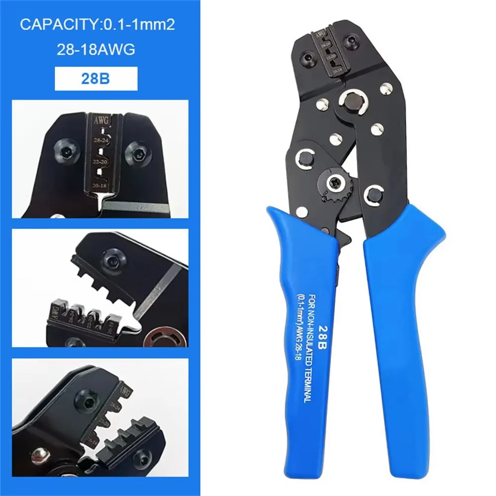 Обжимной инструмент с храповым механизмом для обжима проводов разъемов клемм