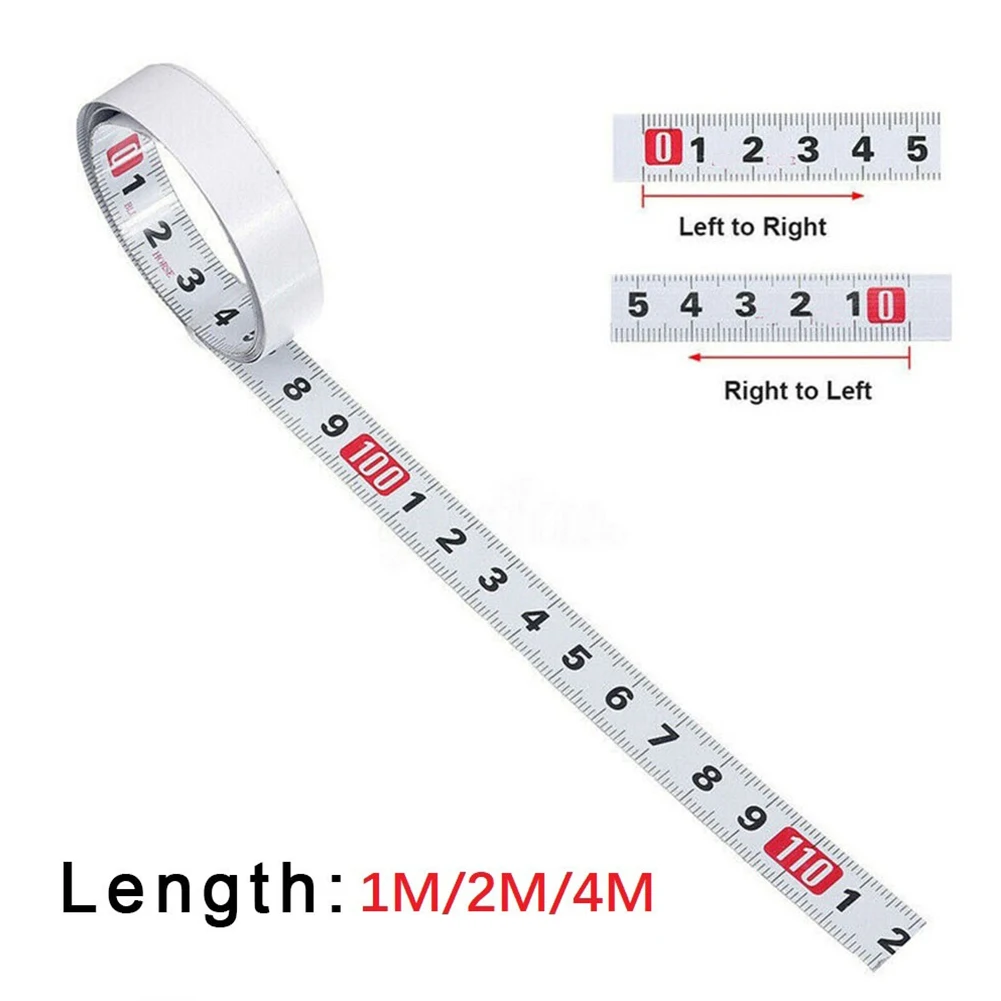 

1/2/4M Miter Track Tape Measure Stainless Steel Self Adhesive Metric Scale Ruler For Workbenches Woodworking Measurement Tools