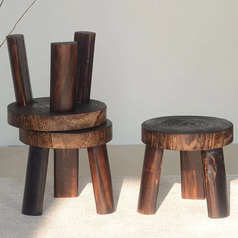 Съемные стулья из массива дерева с низкой подставкой для ног