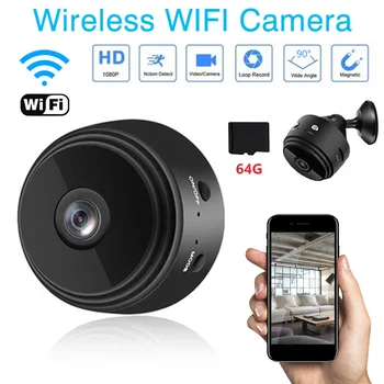 A9 Mini Camera Wifi Camera 1080P HD IP Camera Night Vision Mini Camcorders Home Video Security Surveillance Cameras with 64G 1