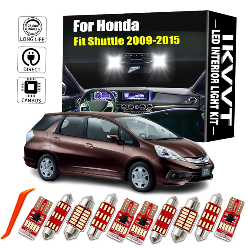 

IKVVT 8 шт. Canbus внутренняя лампа для Honda Fit шаттл 2009 2010 2011 2012 2013