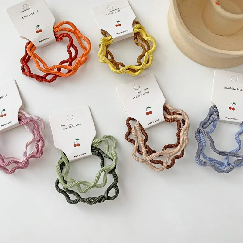 

8pieces/set Hair Ties Wavy Hair Rope Hair Rope Rubber Band Hair Band High Stretch Hair Accessories for Women