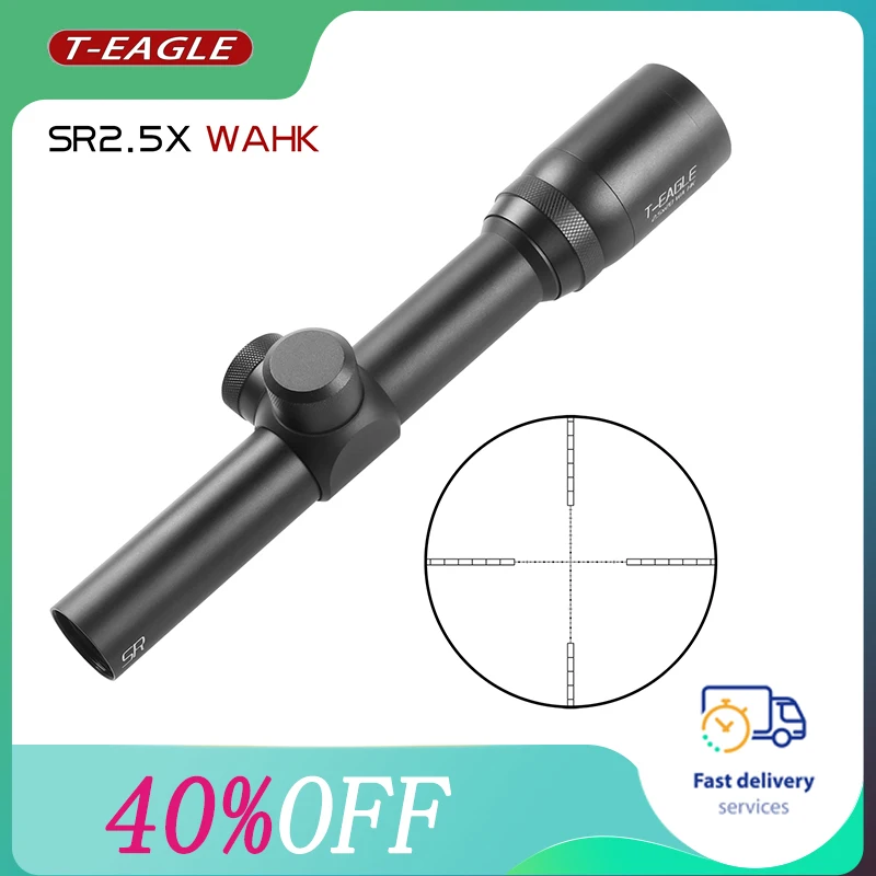 

T-EAGLE SR 2.5X20 Hunting Tactical Optical Rifle Scope with Red Green Illuminated Cross Turret lock Scope Range Airsoft Sights