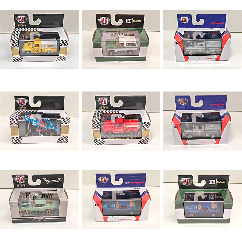 M2 1:64 Ретро модель автомобиля T1 Van Dodge GMC Модель Transporter Series литья под давлением из