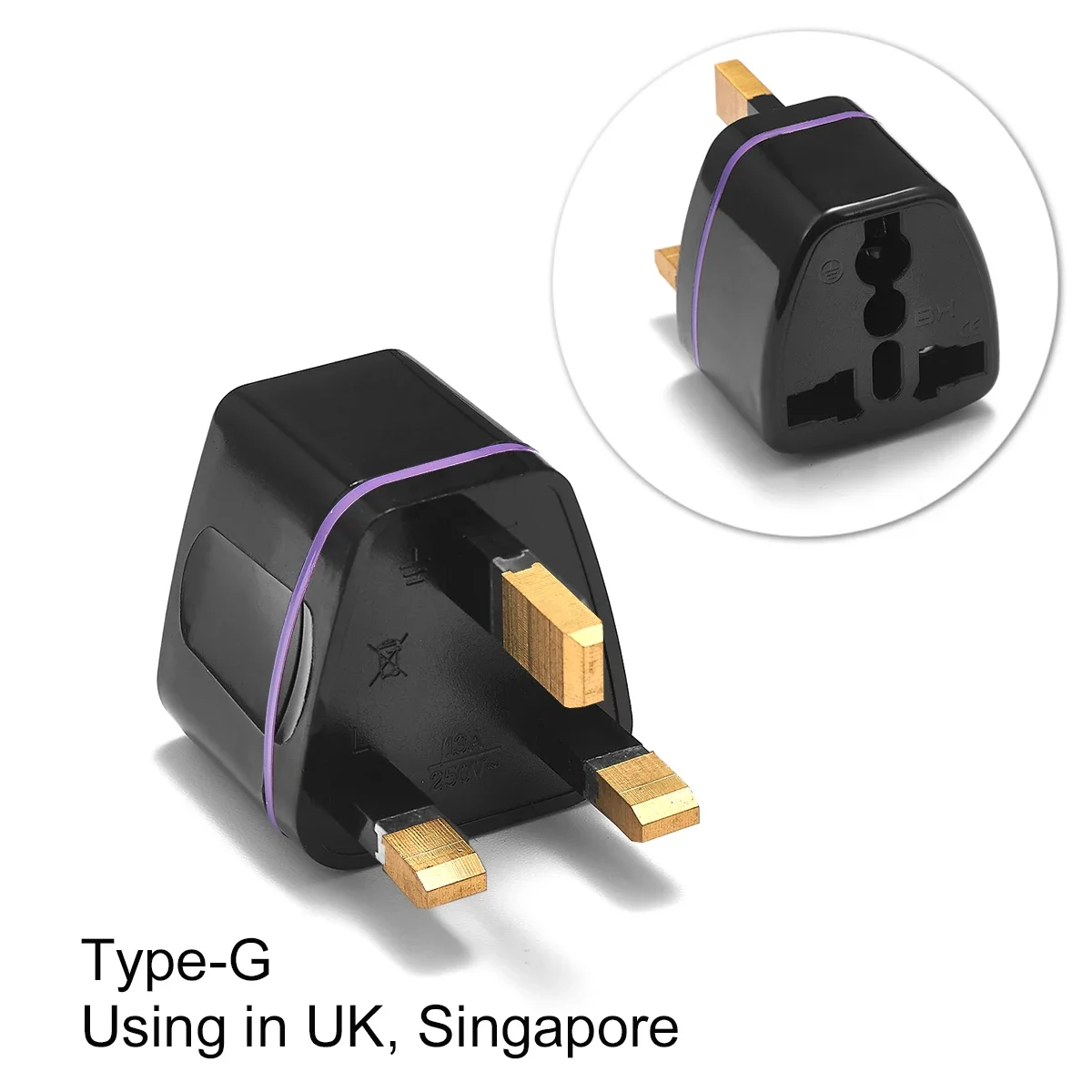 

Универсальный адаптер для британской вилки, американский, корейский, европейский и британский адаптер для путешествий, США, ЕС, Великобритания, тип G, электрическая розетка-конвертер