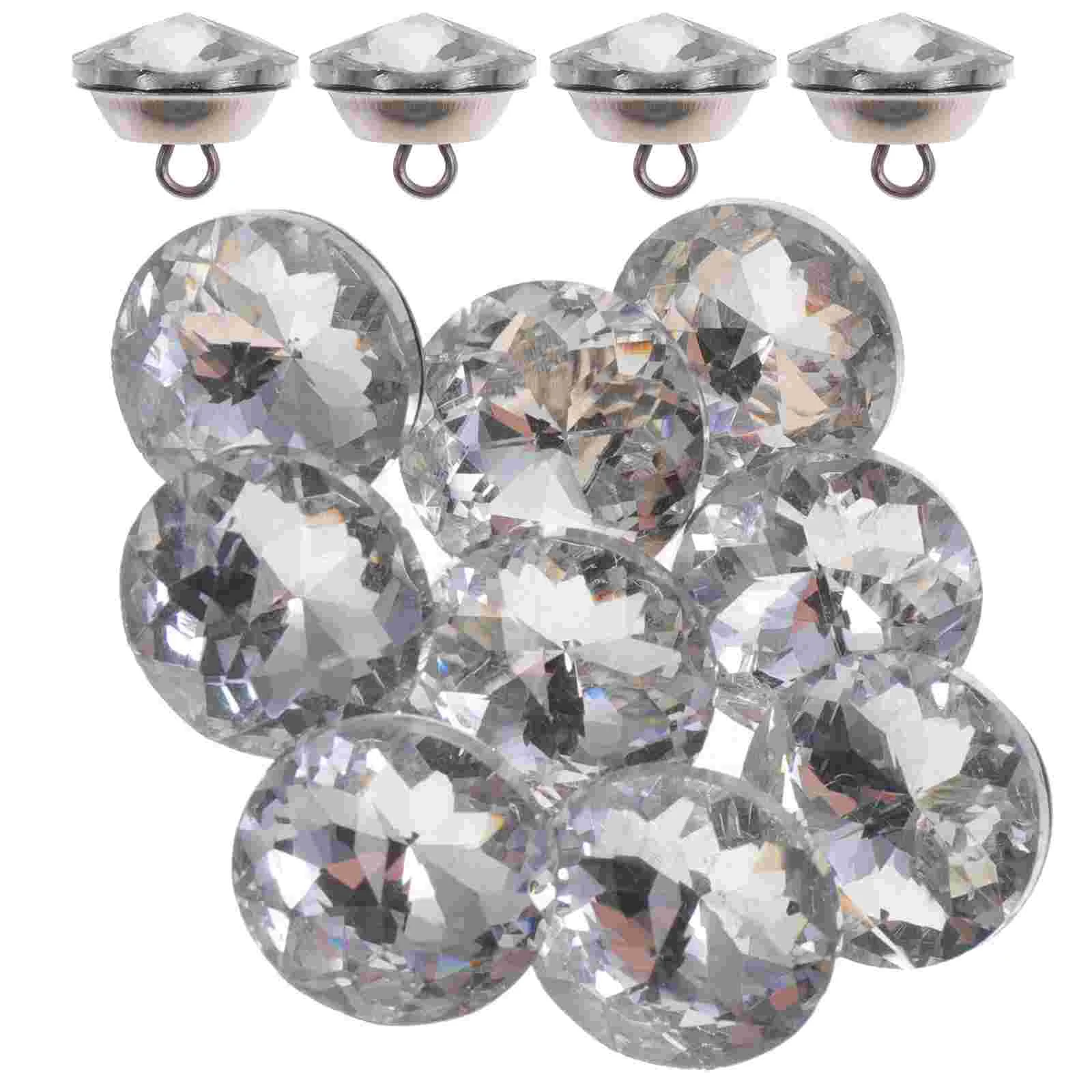 

20pcs Sofa Clear Crystal Buttons Bed Headboard Buttons Upholstery Button
