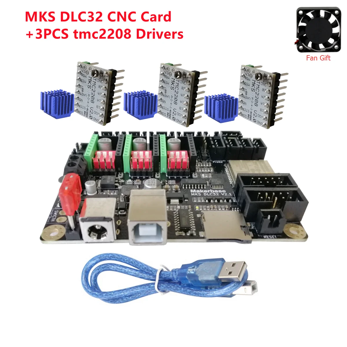 MKS DLC32 v2.1 пластина ЧПУ лазерный гравировальный контроллер 32 бит ESP32 WIFI GRBL Щит