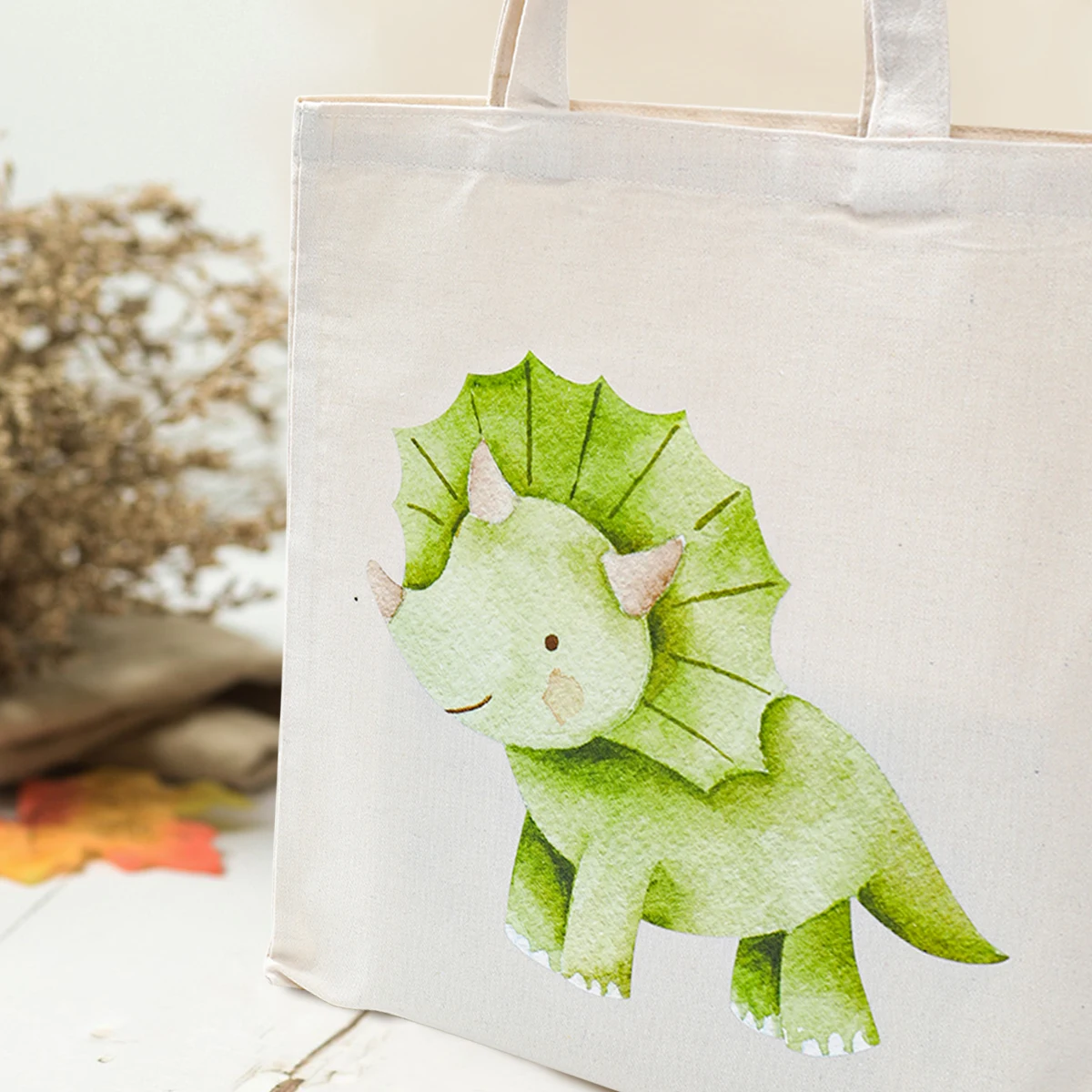 Холщовая Хлопковая Сумка-тоут для покупок с динозавром складная многоразовая