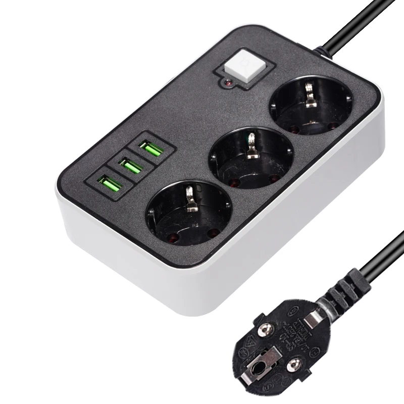 Сетевой фильтр с 2 круглыми контактами вилка EU RUS 1 8 м кабель универсальные