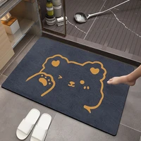 bathroom floor mat absorbent quick drying foot pad bathroom toilet door mat entry door carpet non slip mat bath rug bath mat