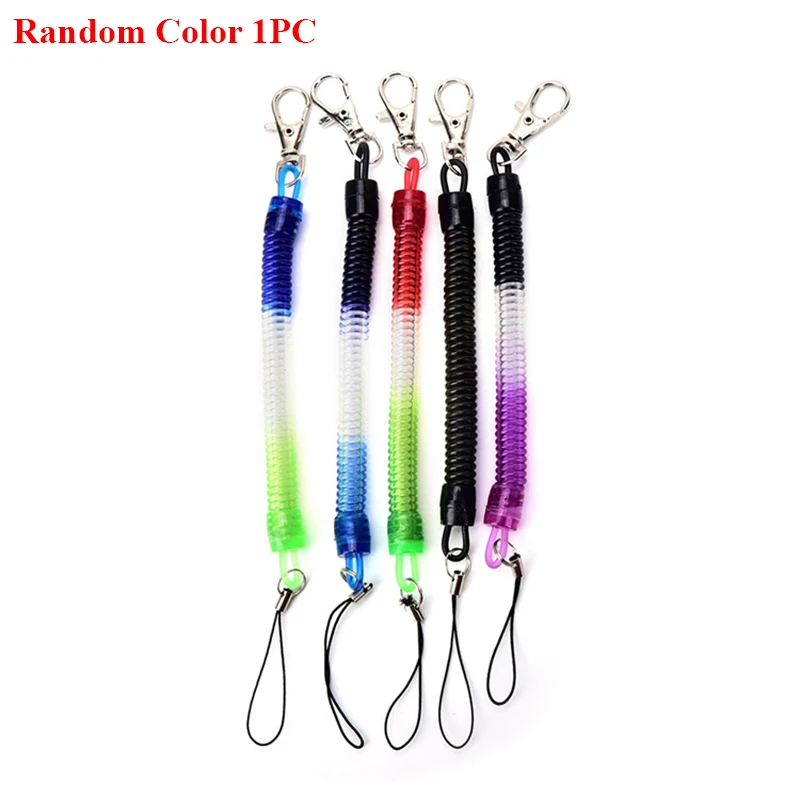 

Lobster Clasp Hook Spring Stretchy Coil Keyring Keychain Strap Rope Cord Swivel Lobster Clasp Clips Key Hooks карабин для ключей