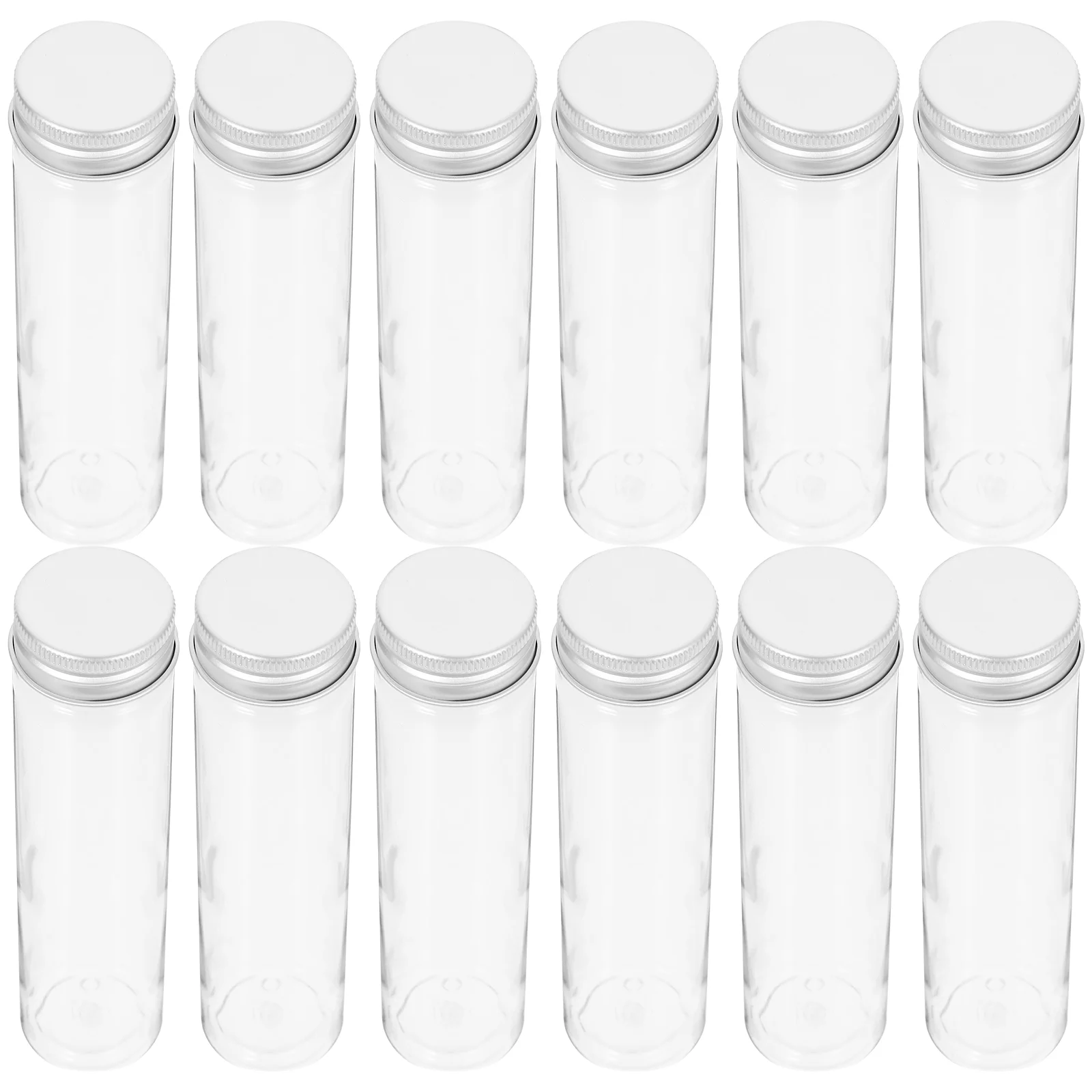 

16 Pcs Plastic Test Tubes Mini Vials Storage Bottle Sample Transparent Aluminum Alloy Clear Bottles