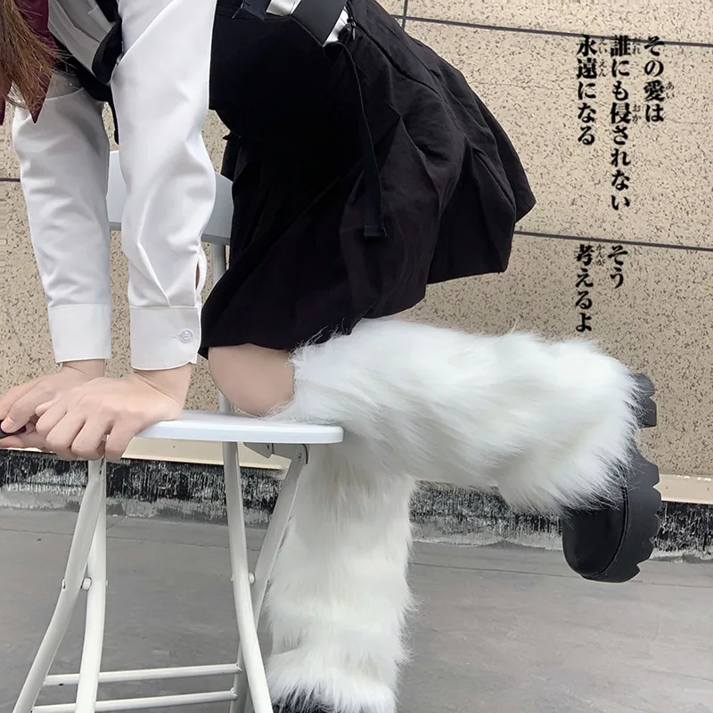 Slouch Socks Japanese Hot Girl Winter Fashion Warm Furry Leg Warmer Socks