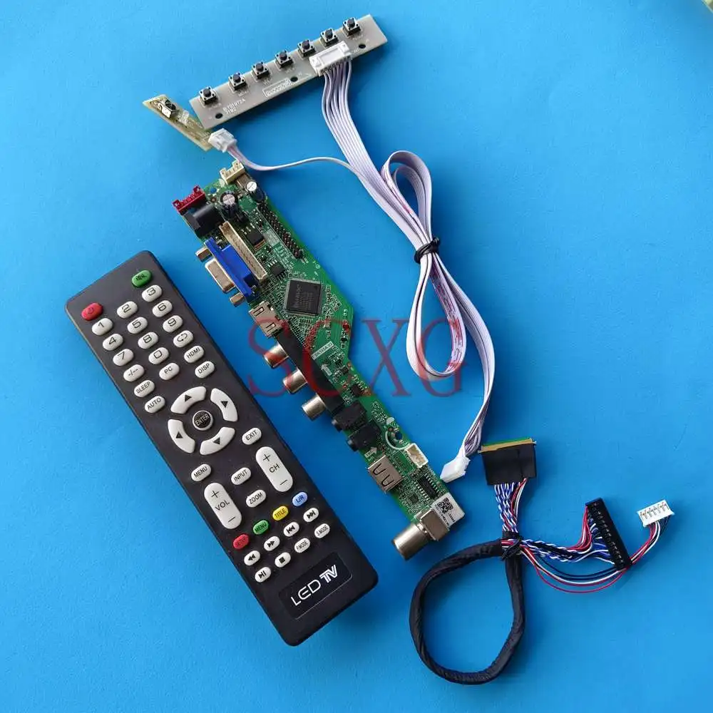 

LED LCD Controller Board Kit Fit LTN101NT06-001 1024 600 Screen HDMI-Compatible VGA AV USB Analog TV Signal 10.1" 40 Pin LVDS