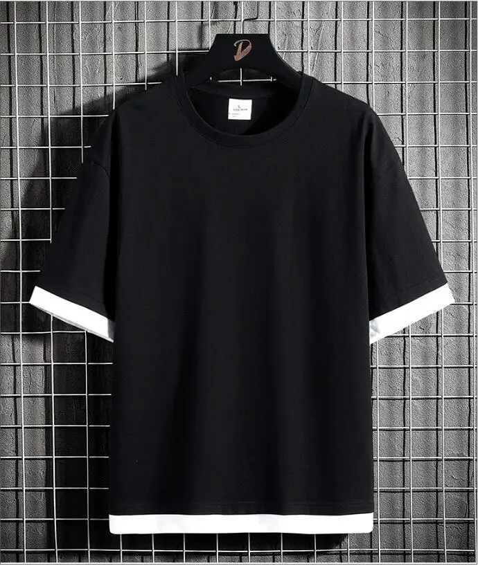 

Мужская хлопковая футболка с короткими рукавами, Повседневная Удобная футболка с круглым вырезом, лето 2022