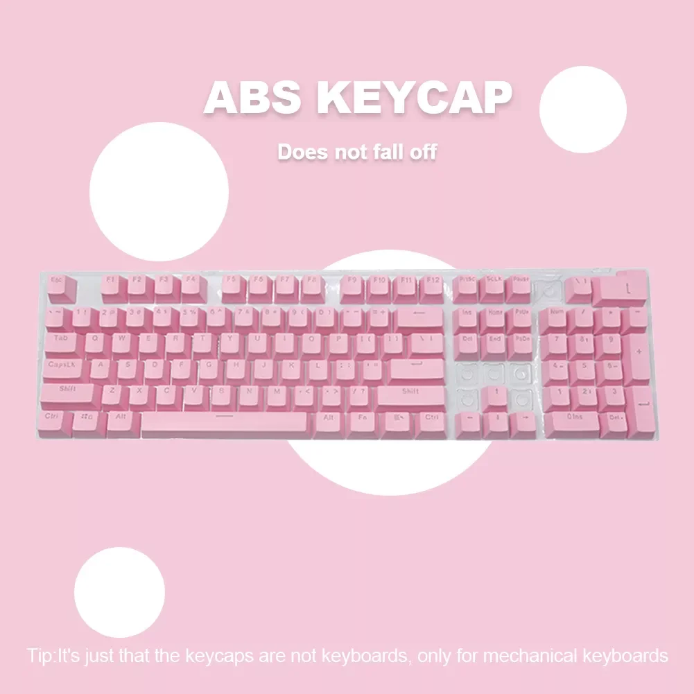 

New Fashion Ergonomic 104Pcs ABS Universal Mechanical Keyboard Keycaps Blank Keycaps for Cherry MX Keyboard Replacement Backlit