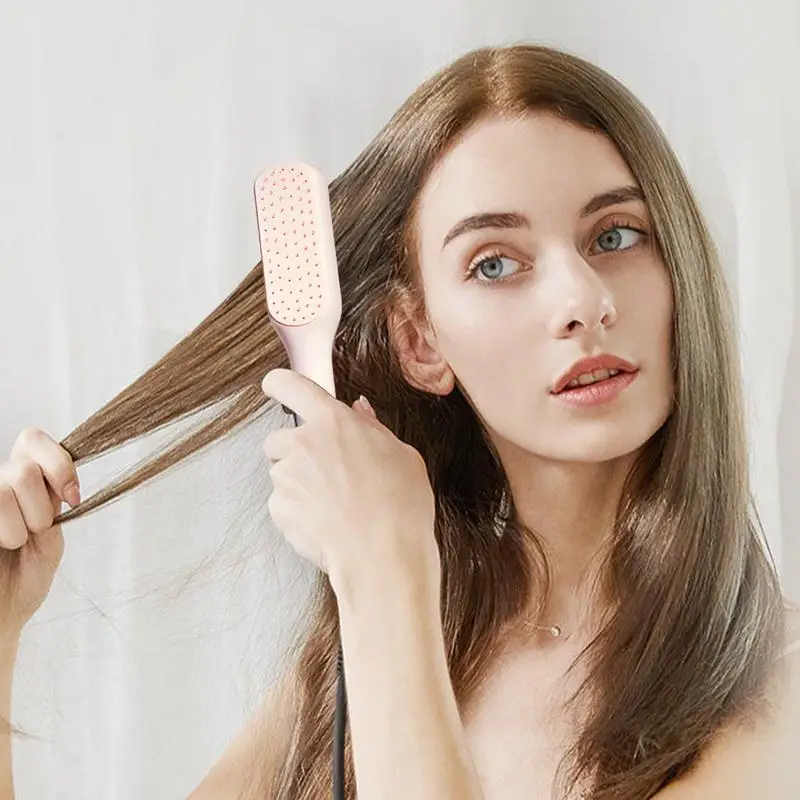 Портативная самоочищающаяся щетка для волос удобная выдвижная массажная
