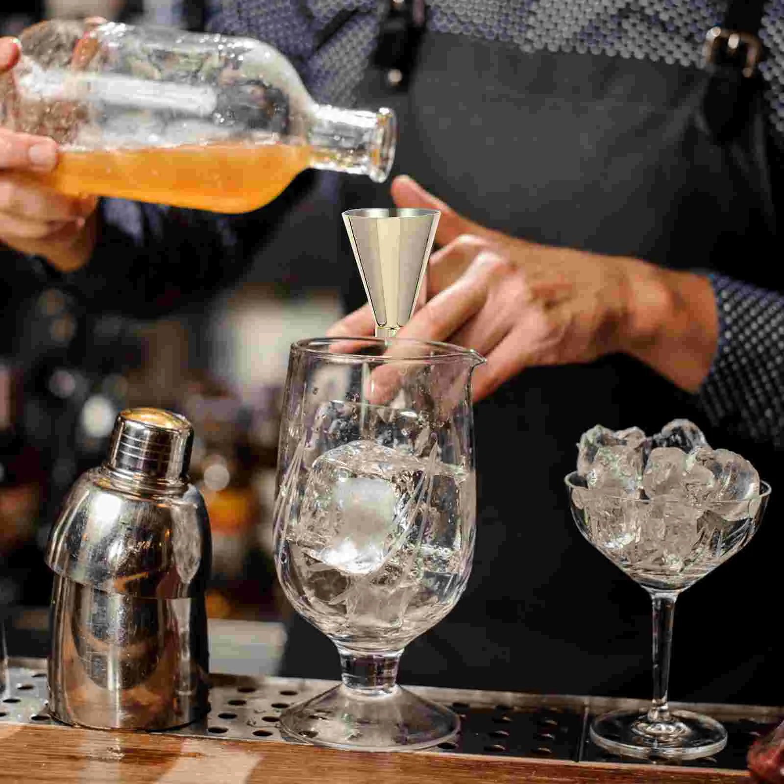 Измерительный прибор для коктейлей чашка бармена и шейкер устройство из