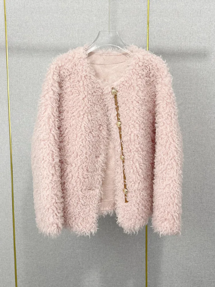 Верхняя одежда из овечьей шерсти простая темпераментная Молодежная зима 2024