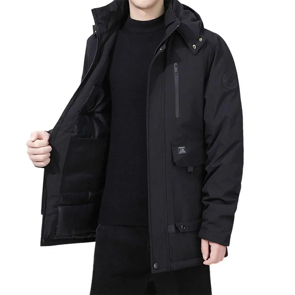 Winter Jacket Men Casual Thicken Cotton Parka Hooded Outwear Windproof Warm Coat Hoodies Plus Size 4XL