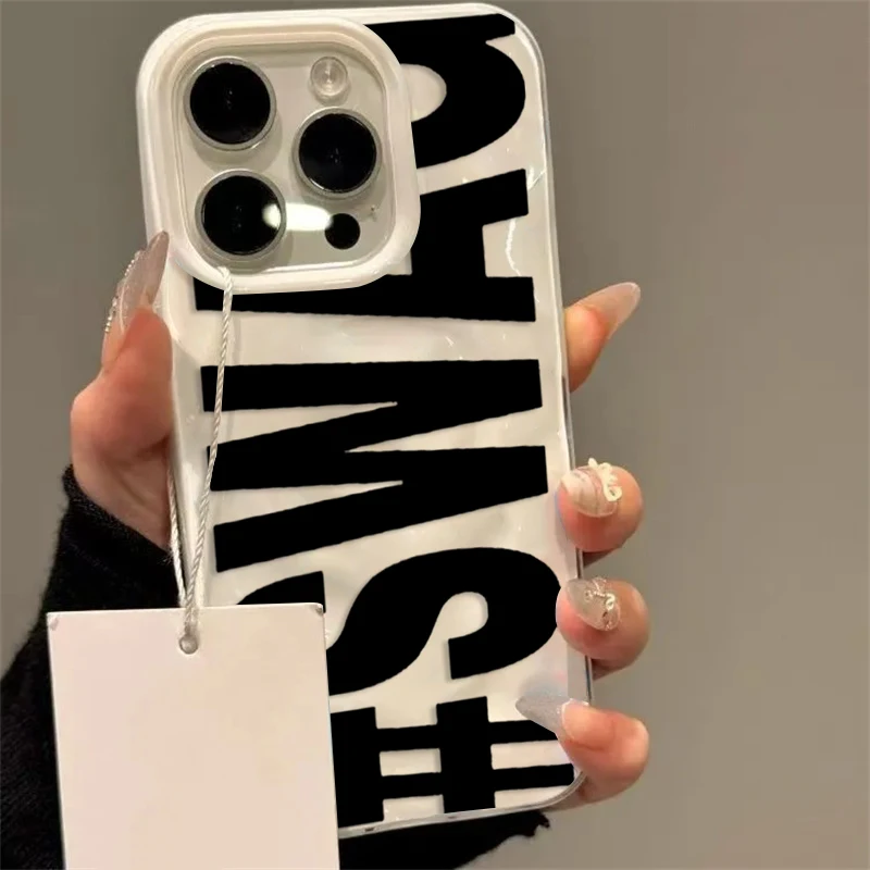 Фото Противоударный чехол SWAG с ярким буквенным принтом для iPhone 17, 16 Plus, 15 Pro, 14, 13, 12, 11 Pro Max, 17 Air, 16E из ТПУ для мужчин и женщин №2