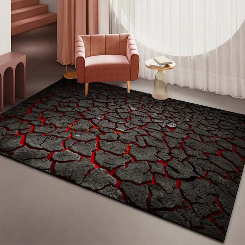 3D напольный коврик с принтом Вулкан Магма ковер 15 размеров гостиная спальня