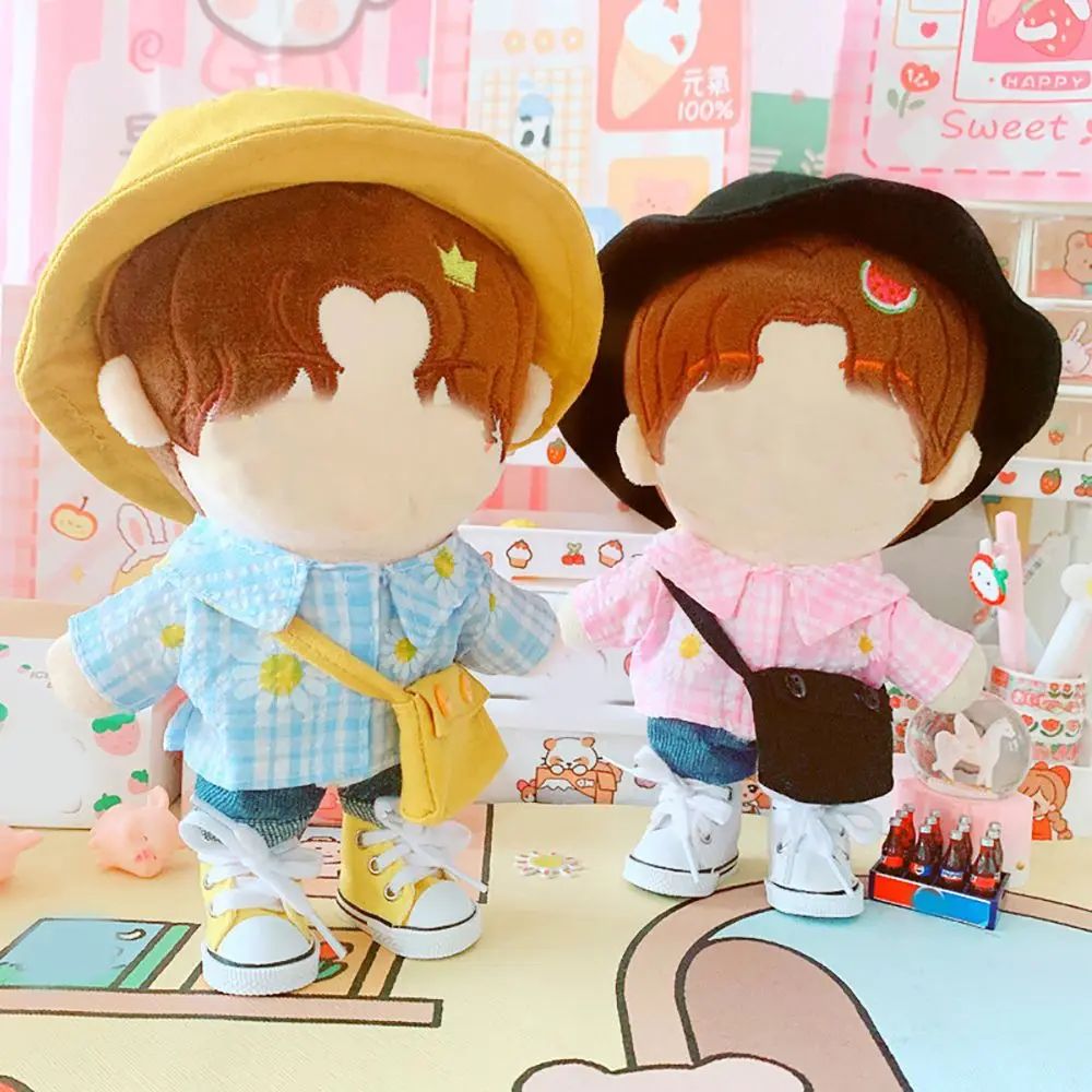 

Doll Clothes for 20cm Idol Dolls Accessories Plush Doll's Clothing Shirt Stuffed Toy Dolls Outfit for Korea Kpop EXO Dolls