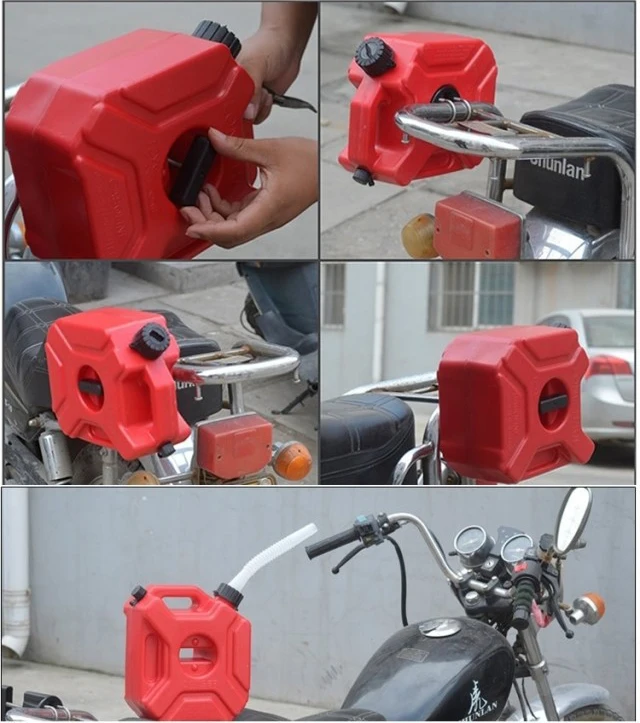 Topteng 3L 5L Plastic Jerry Cans Gas Diesel Fuel Tank w/ Lock for SUV ATV Motorcycle Scooter images - 6