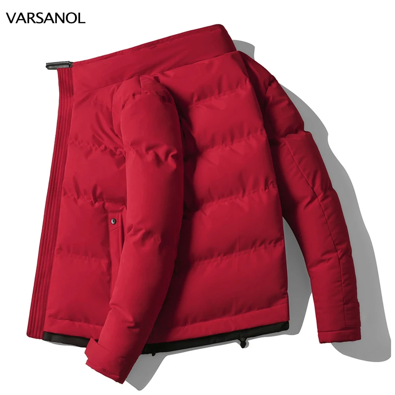 VARSANOL Men's Parkas Jackets Winter New Casual Waterproof Thick Fleece Parkas Jacket Coat Man Autumn Outwear Pocket Parka Men