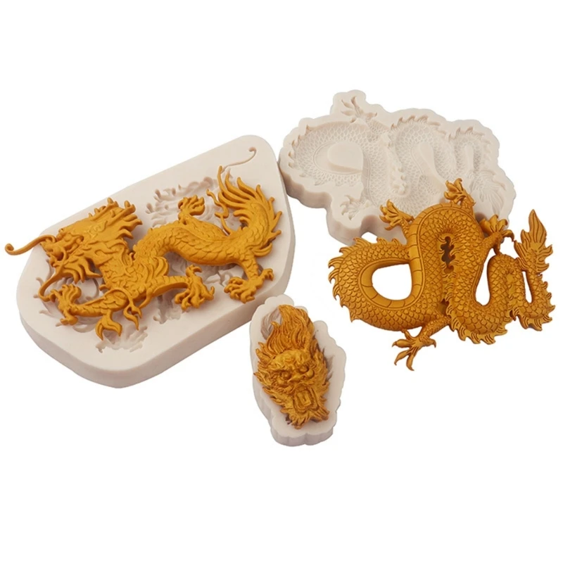 

Patterned Dragon Silicone Mold DIY Cake Pastry Baking Mold Cake Decorating Tool for Making Chocolate Fondant Cupcake
