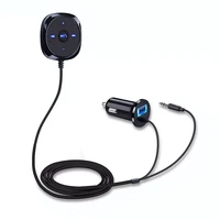 handsfree bluetooth car kit wireless bluetooth 3 5mm aux music receiver kit with usb car charger for iphone android