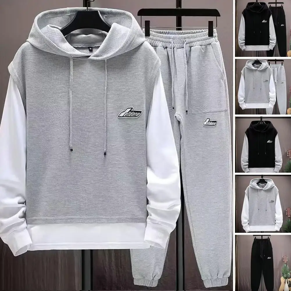 

2Pcs/Set The top is hooded, casual and loose The polyester material is soft, breathable, and not stuffy.
