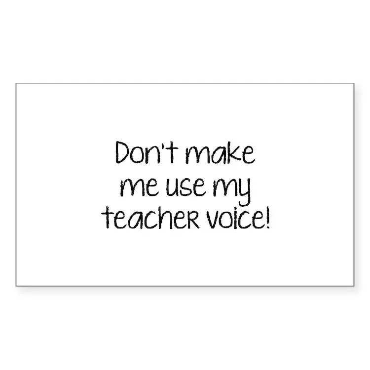 

Не заставляйте меня использовать голос моего учителя! Наклейка (прямоугольник Recta для декора ноутбука, спальни, автомобиля, милый мультяшный чемодан