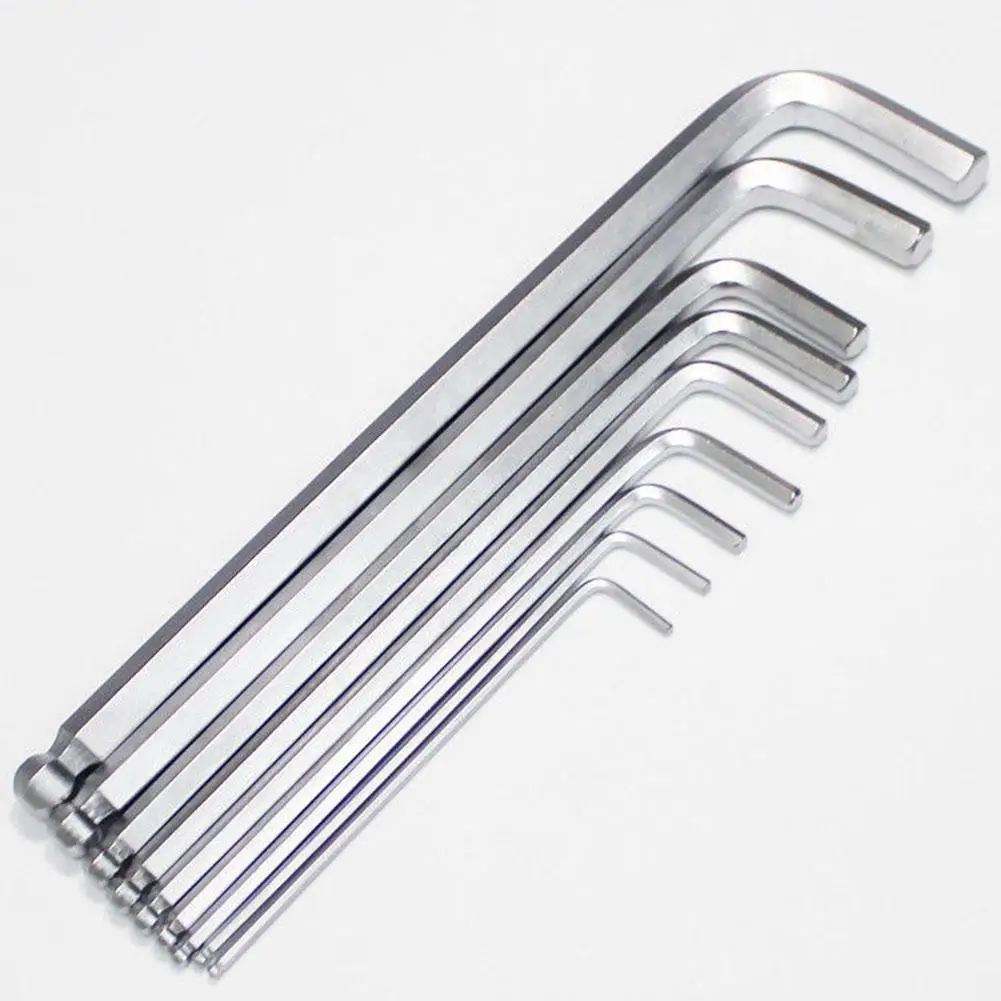 

Durable Ball End Hex Wrench Allen Key Hand Tools Metric Allen Nickel Plating 1.5mm-6mm Hexagon Keys Hand Tools Kits Accessories