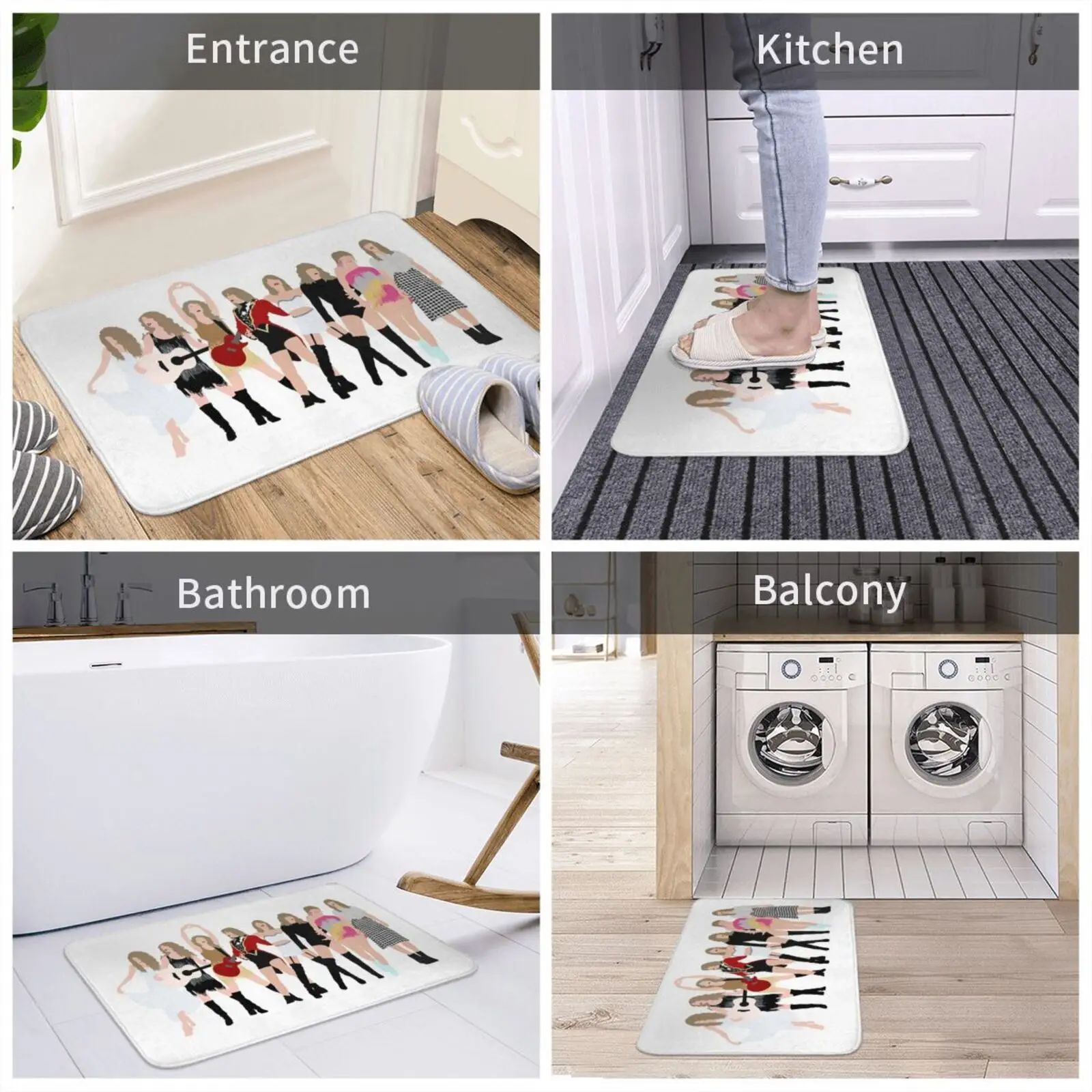 Коврик Тэйлор сквозь эры противоскользящий мягкий коврик с поглощением воды