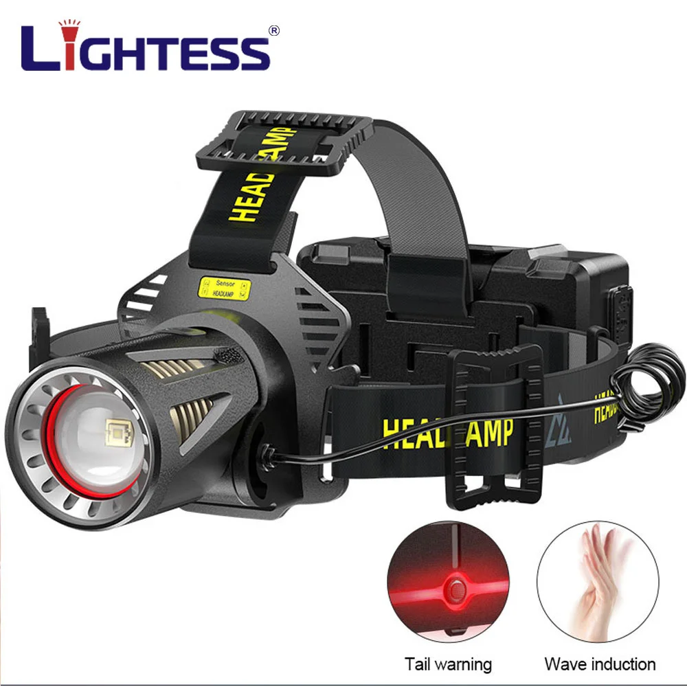 XHP360 36Core Powerful Fishing Headlamp 7800mah Rechargeable Light 3*XHP70 Headlight Camping Hiking Waterproof Led Flashlights