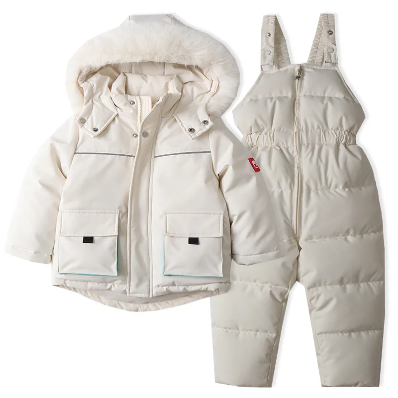 Ing Set Outdoor Baby Boy Girl Fleece Warm Ski Jacket Pants