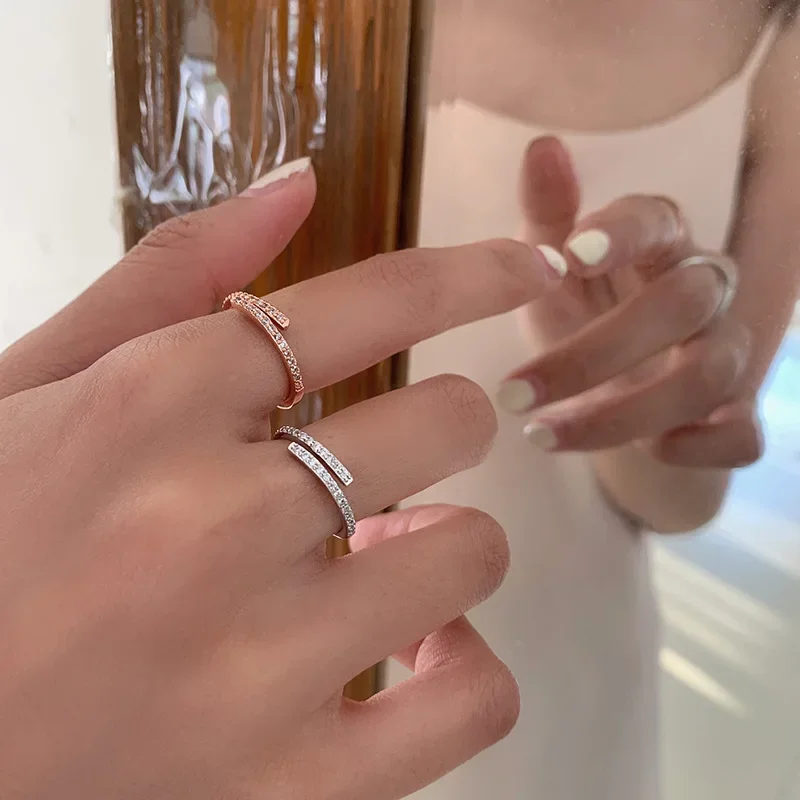 Модное женское серебряное кольцо S925 с дизайном звездного неба холодный палец