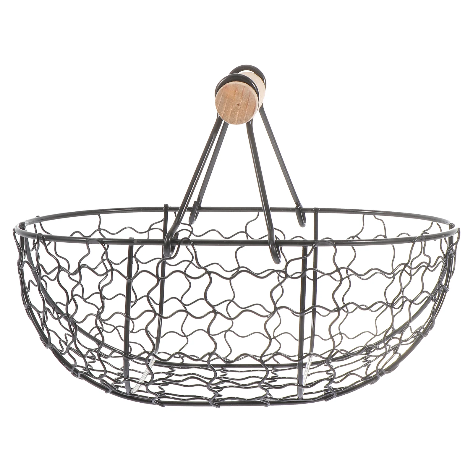 

Basket Wire Egg Fruit Container Chicken Storage Iron Metal Bread Holder Baskets Desktopuse Home Retro Gathering Handle