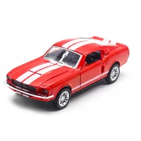 132 alloy diecast ford mustang vintage car model classic pull back car miniature vehicle replica for collection gift for kids