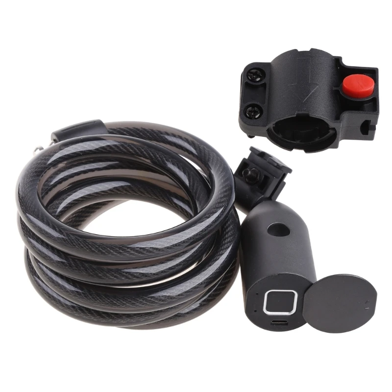 

Fingerprint Padlock Lock Cable, Remote Waterproof Anti-Theft Unlock Lock