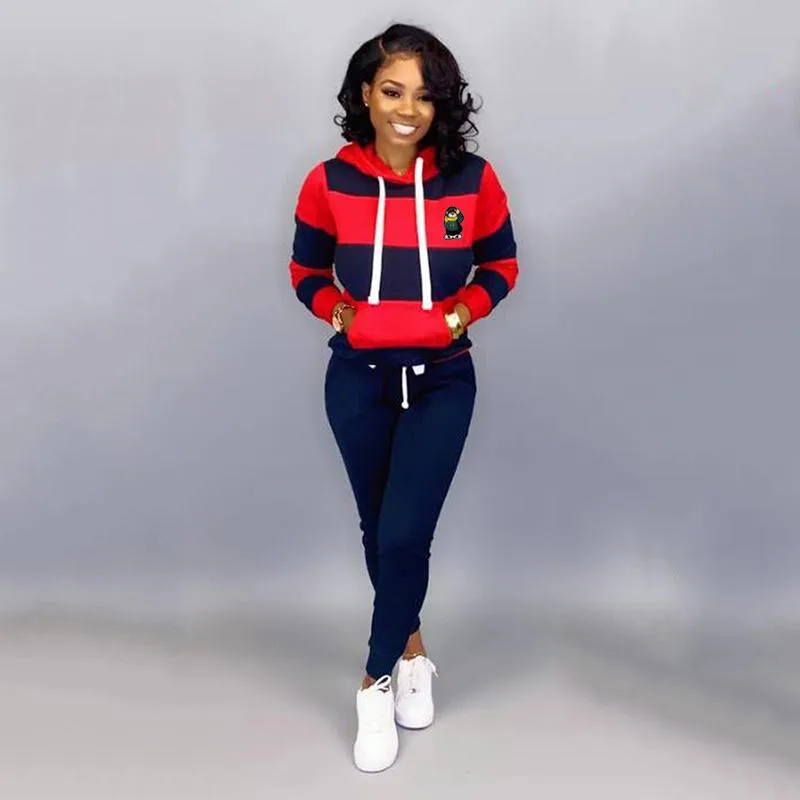 Spring and Autumn New Women's Embroidery Two Piece Sportswear Women's Sports Hoodie+Sports Pants Set Women's Sports Hoodie Set