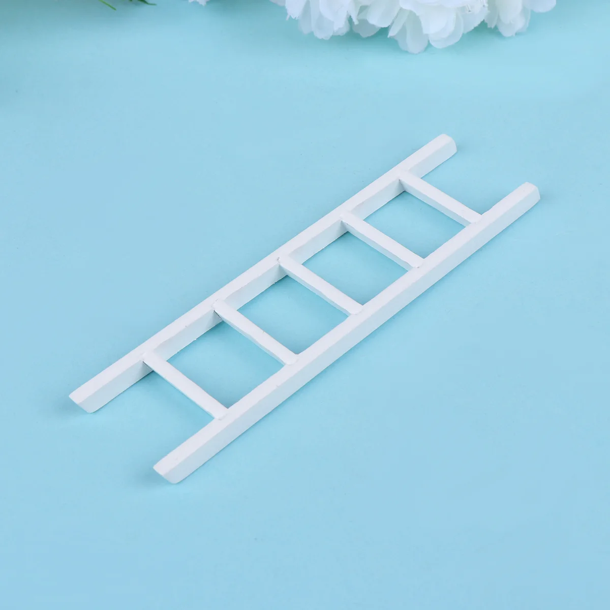 

White Furniture Mini House Stairs Wooden Mini Ladder Decor Mini House Ornaments Bamboo DIY Mini Ladder Mini House Ladder